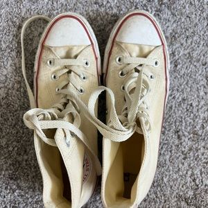 Yellow high top converse